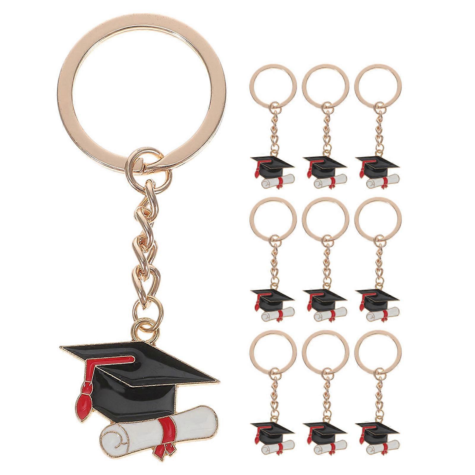Class of 2025 Graduation Keychain Metal Grad Cap Made for 40Pcs Set