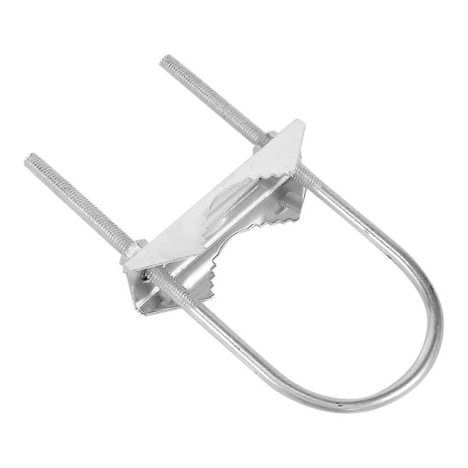 Double Antenna Mast Clamp V-Jaw Bracket U Bolts Pipe Mounting Hardware 2 Sets for WiFi Antenna, TV A