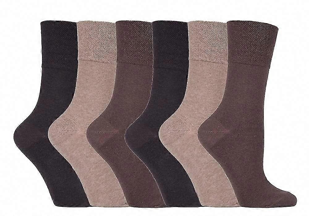 6 Pk Women's Non-Elastic Socks for Shoe Sizes 4-8