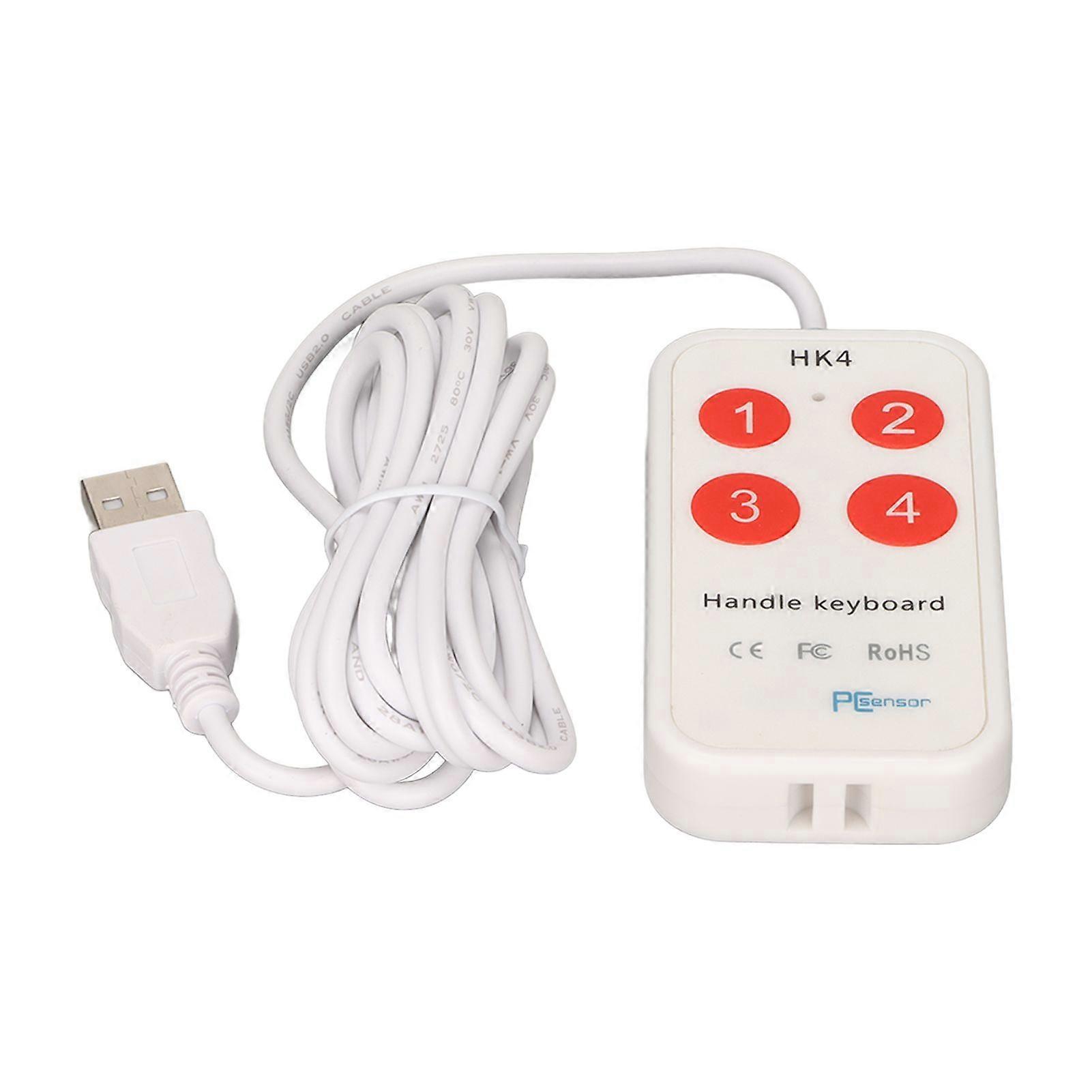 Handle Keyboard 4 Keys Programmable Custom USB Pocket Keyboard General Mini Button Keypad for Game Laptop