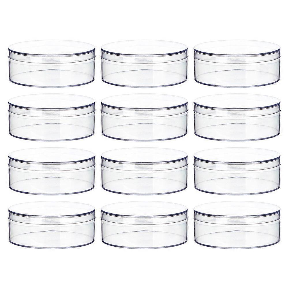Transparent Candy Box with Lid for Crafts Use 60Pcs Clear Round Storage Containers