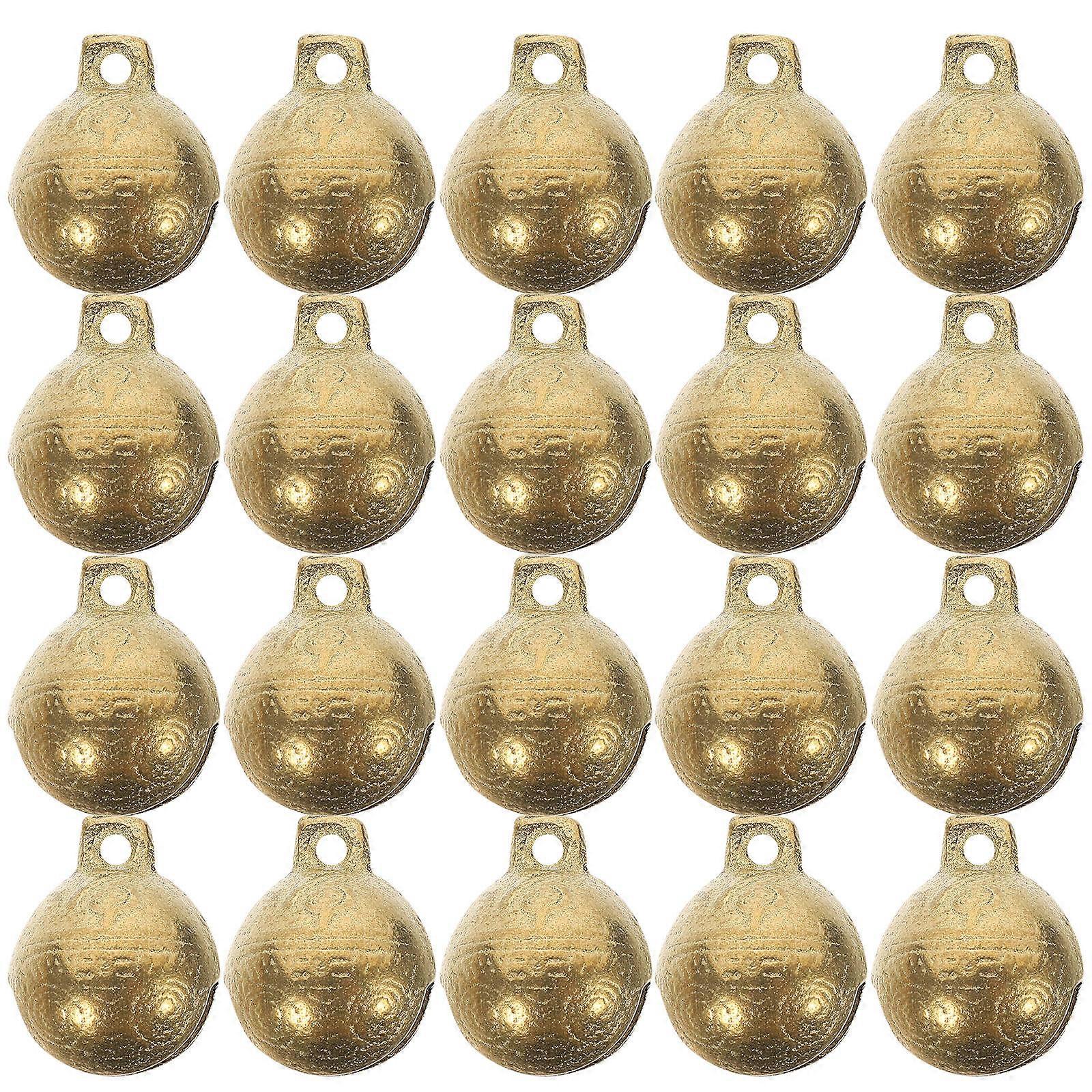 Copper Pet Collar Bells in Golden Color for Decoration 60 Pieces Set
