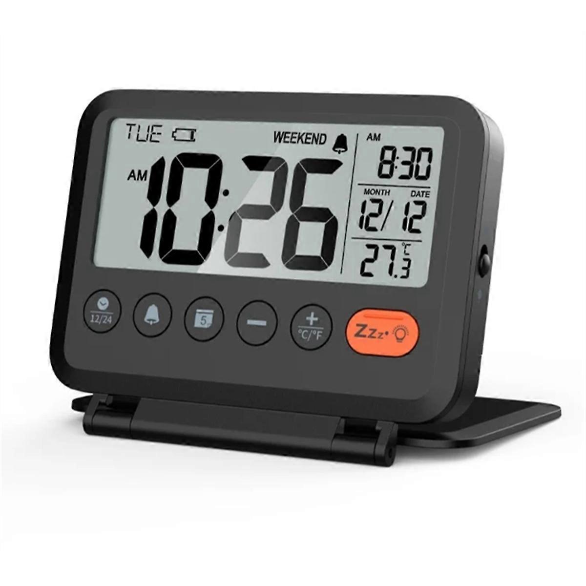 Fashion Fold Mini Travel Alarm Clock with Calendar Home Digital LCD Home Desk Clock Alarm Clock Port