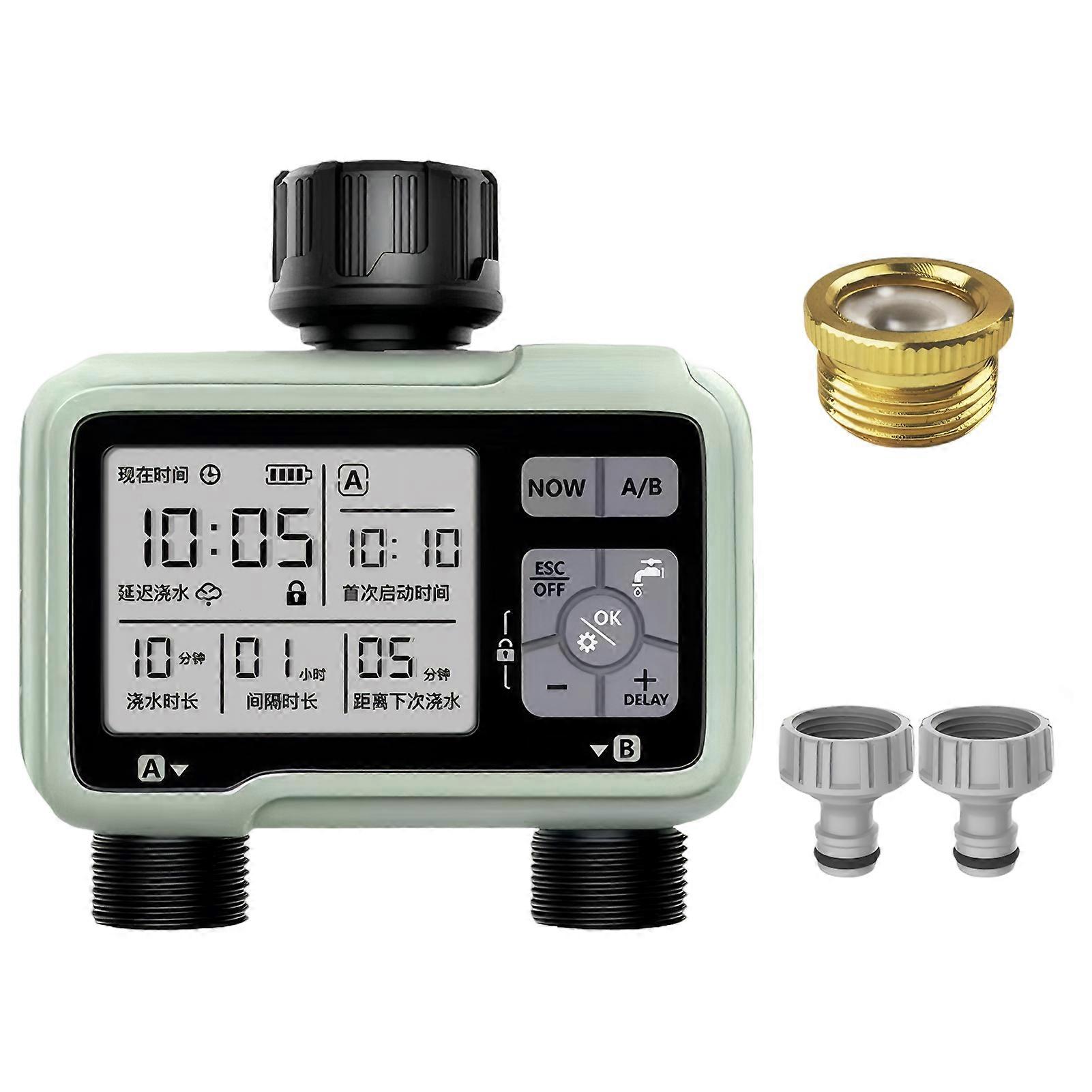 Large Screen Dual-channel Control Automatic Watering Device Precise Watering For Outdoor Garden