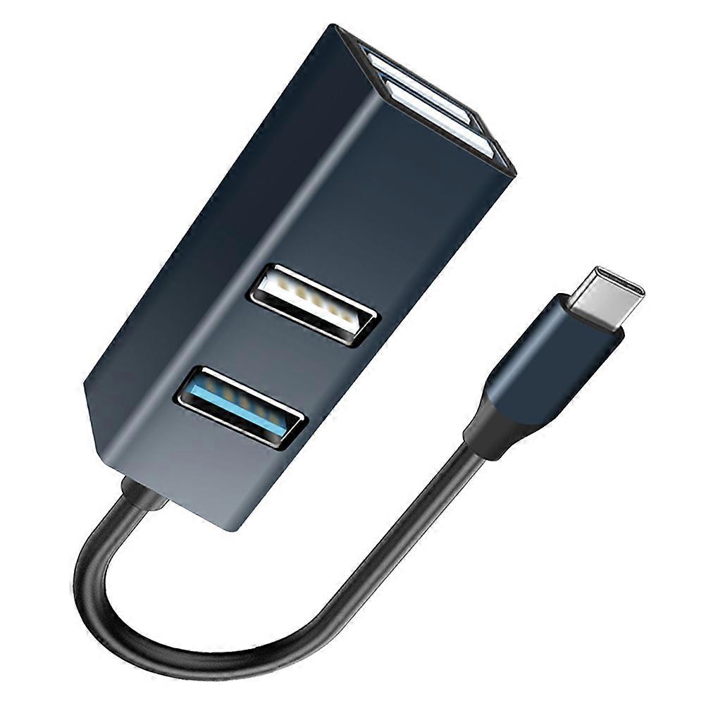 Type-C Expansion Transfer USB Hub Aluminum Alloy 4-Port Adapter for Computer