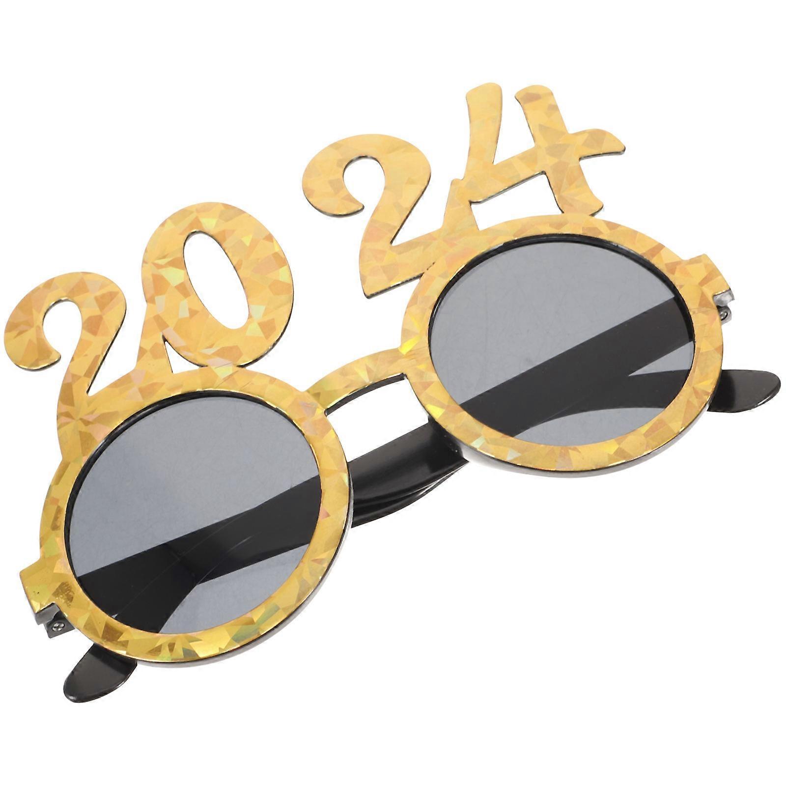 Distinctive Party Supplies 2024 Number Shape Glasses 5.50X5.70X4.13In Fun Photo Props 4Pcs
