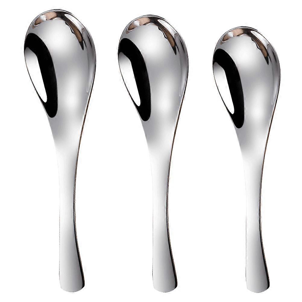 Stainless Steel Spoon Round Head Spoon for Kitchen 6Pcs