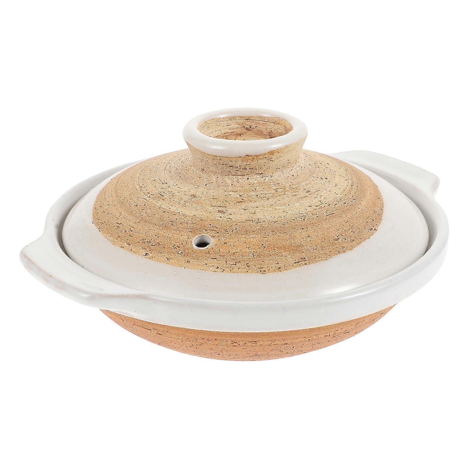 High Temperature Ceramic Braised Chicken Rice Pot for Cooking 3Pcs Stewpot