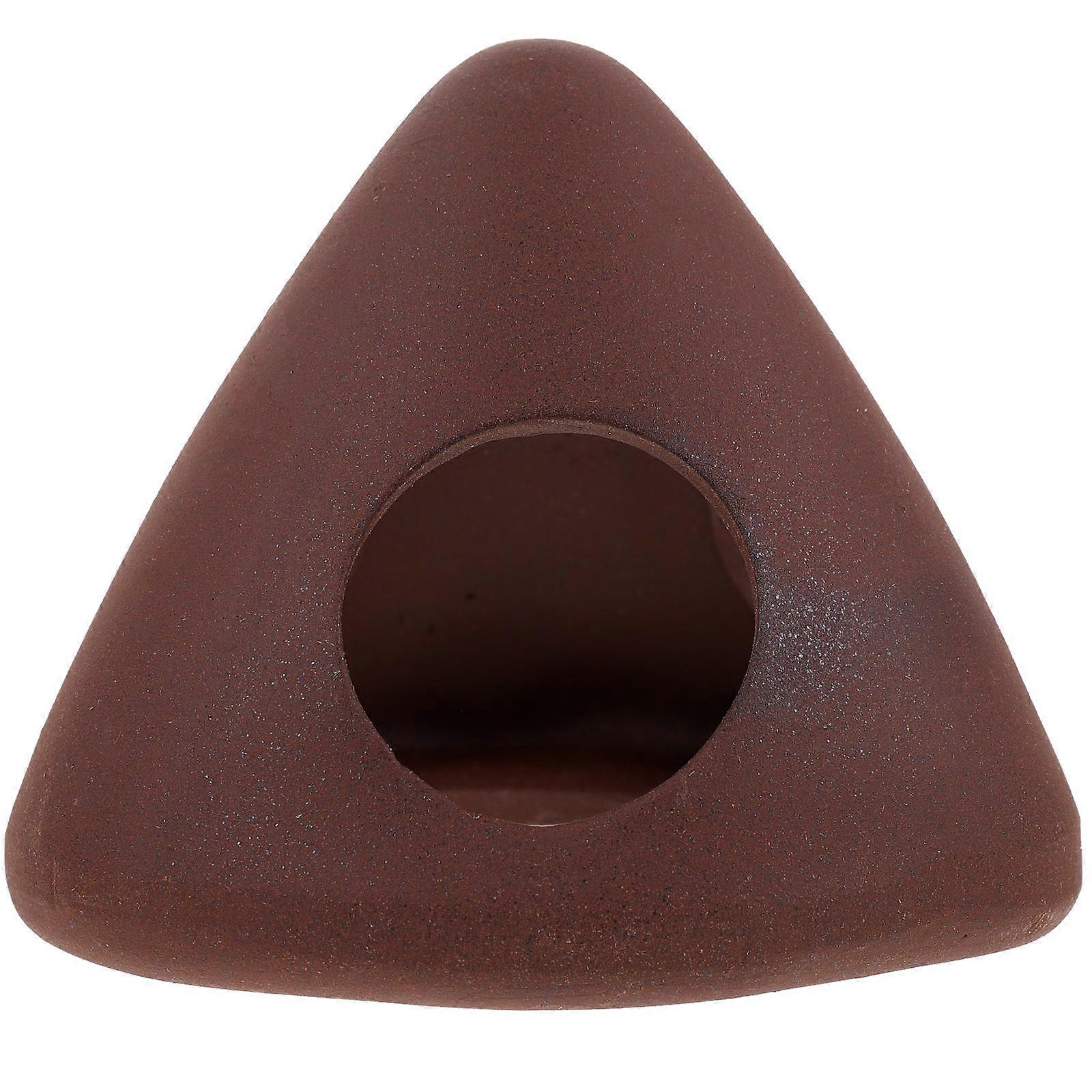 Realistic Cone-Shaped Fish Tank Decor 2Pcs Shrimp Hide For Aquarium Occasion 8.5X8.5X7Cm Brown