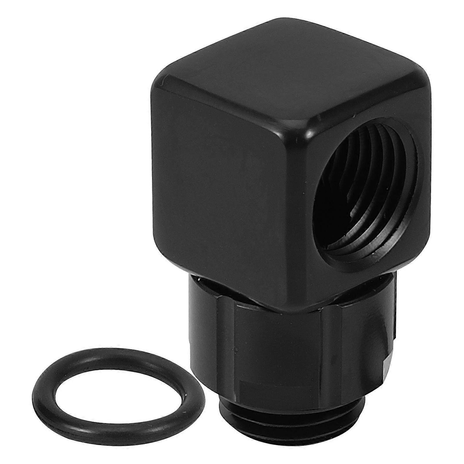 Water Cooling System Fittings 90 Degree Rotary Adapter Black Cooling Connection 2Pcs