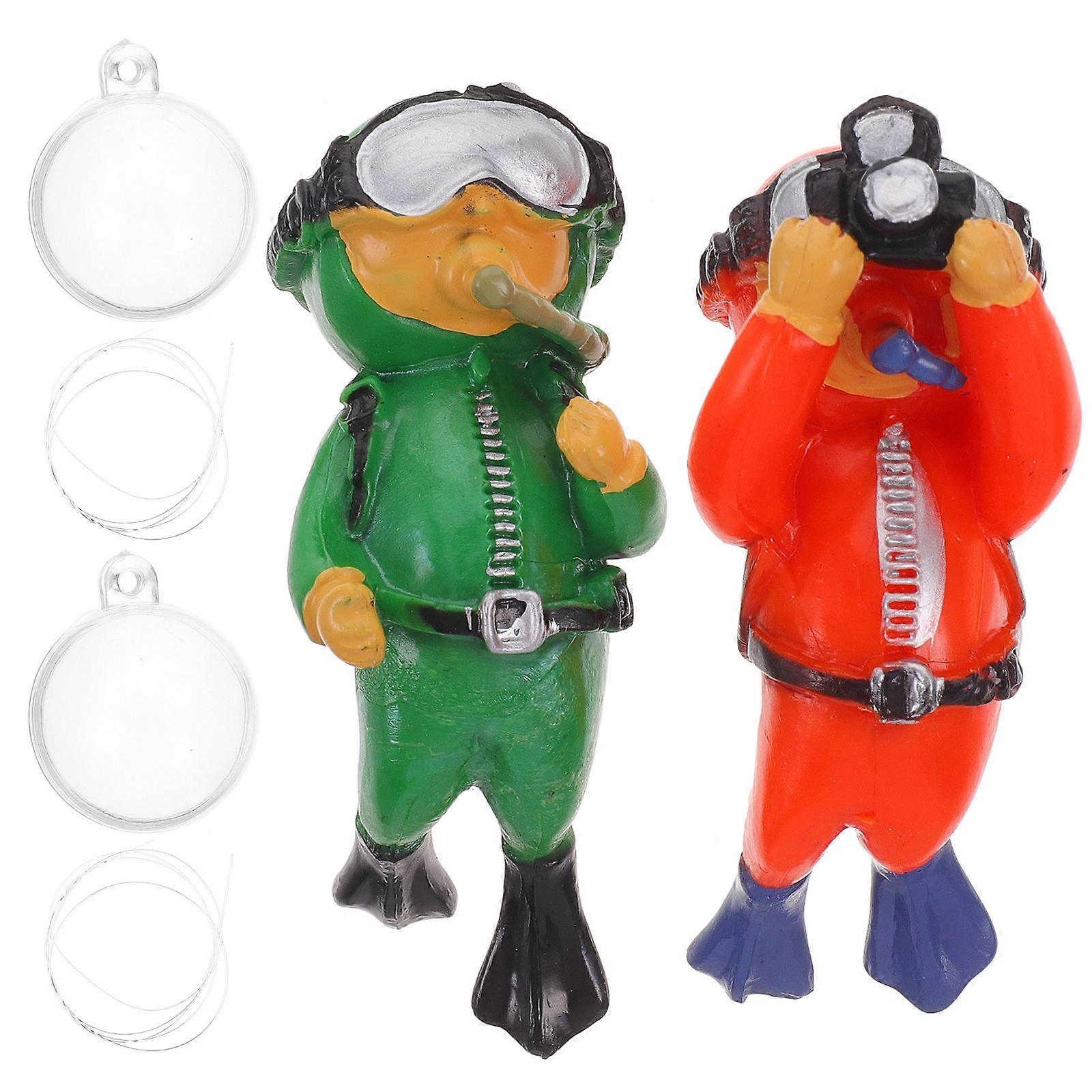 Floating Fish Tank Decorations Aquarium Diver Ornaments 10Pcs