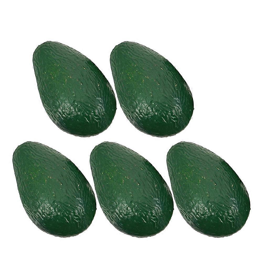 Fake Avocado Model for Decoration 5Pcs Lifelike Plastic Fruit Set