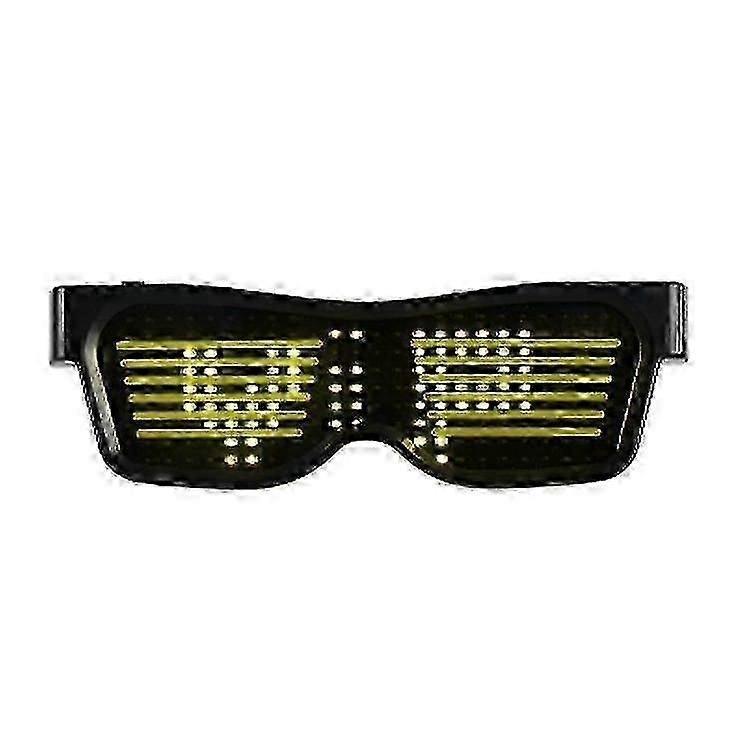 LED-Brille, anpassbare Leuchtbrille mit programmierbarer Bluetooth-Funktion, APP-gesteuerte Brille mit Text / Graffiti / Animation / Rhythmus, ideal für
