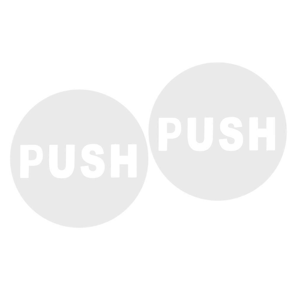 Push Pull Round Door Stickers for Home Office Use 4Pcs White PVC