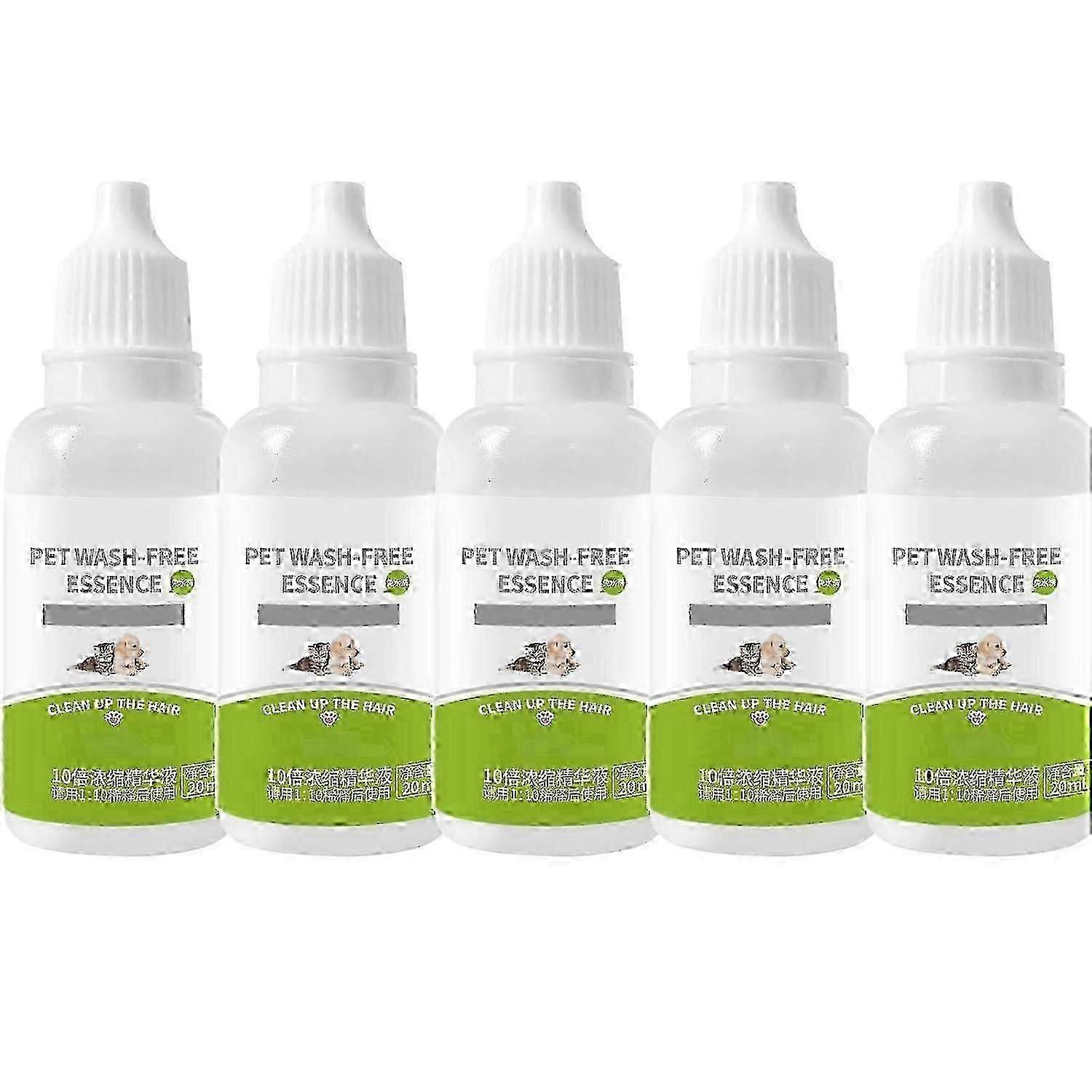 5 件宠物免洗精华液，用于蒸汽猫刷，免洗精华液，用于清洁狗和猫