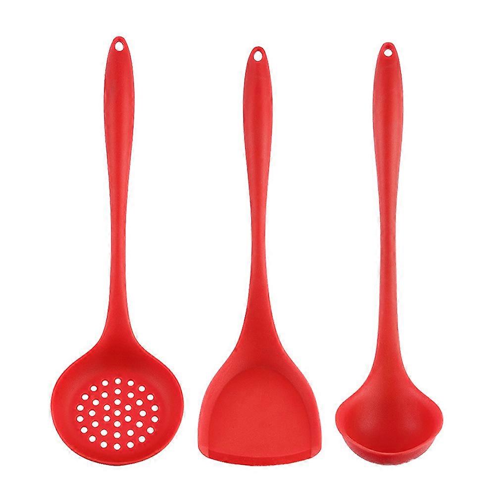 1 Set Red Silicone Cooking Utensils Set For Daily Cooking Made Of Food Grade Materials