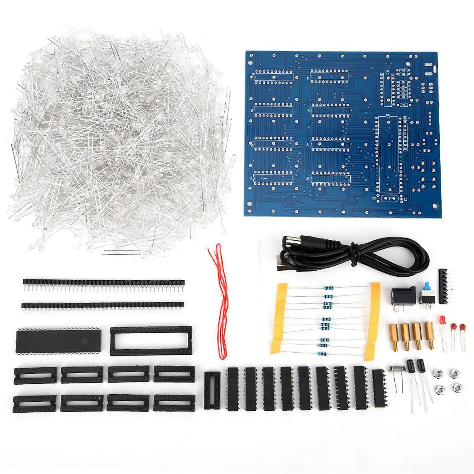 LED Light DIY Kit 3D Printed Circuit Board Stable Printed Parameter for 8 x 8 x 8CM Cubes