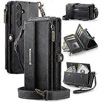2025 Compatible For Samsung Galaxy A16 5G Case CASEME C39 RFID Zipper Wallet Stand Leather Cover with Strap