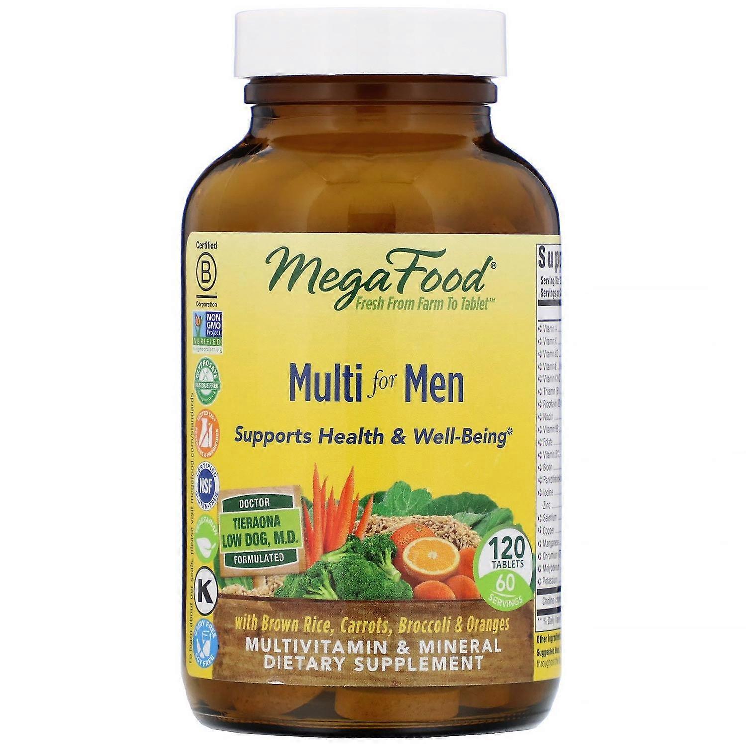 MegaFood, Men's Advanced Multivitamin, 120 Tablets