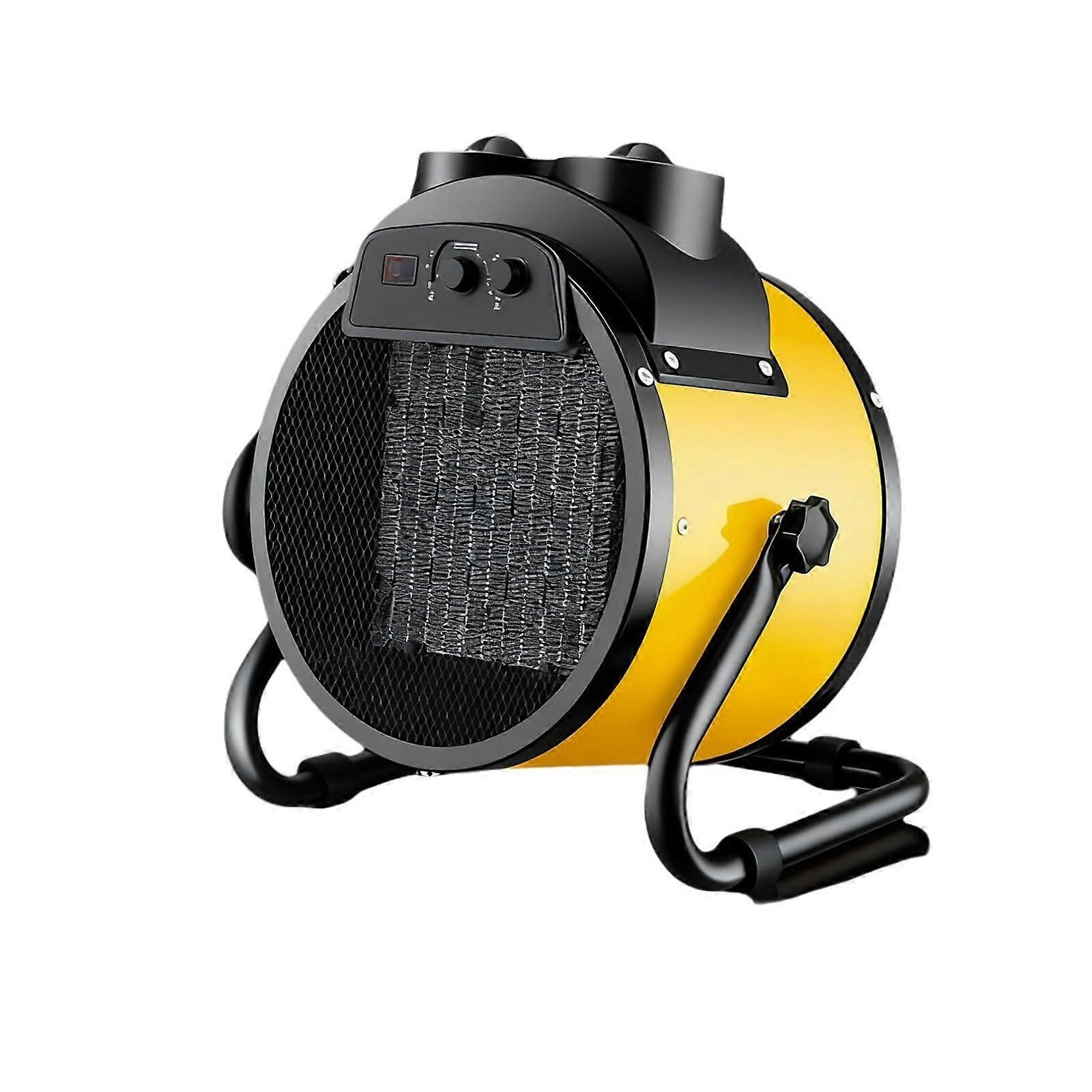 Ceramic Heater For Patio And Garage 1500W Quiet Portable Electric Heater With Overheat Protection Greenhouse Yellow