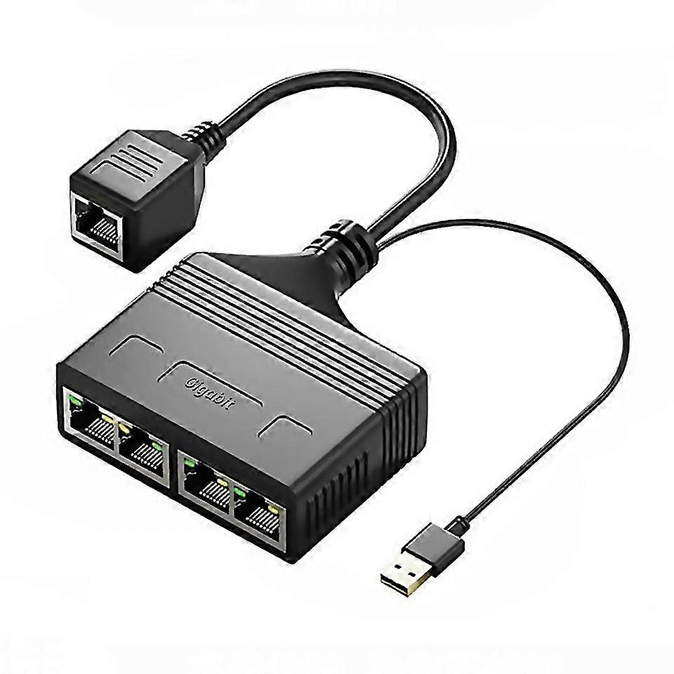 For Female Rj45 4 In 1 Gigabit Network Splitter Cable Ethernet Network Coupler