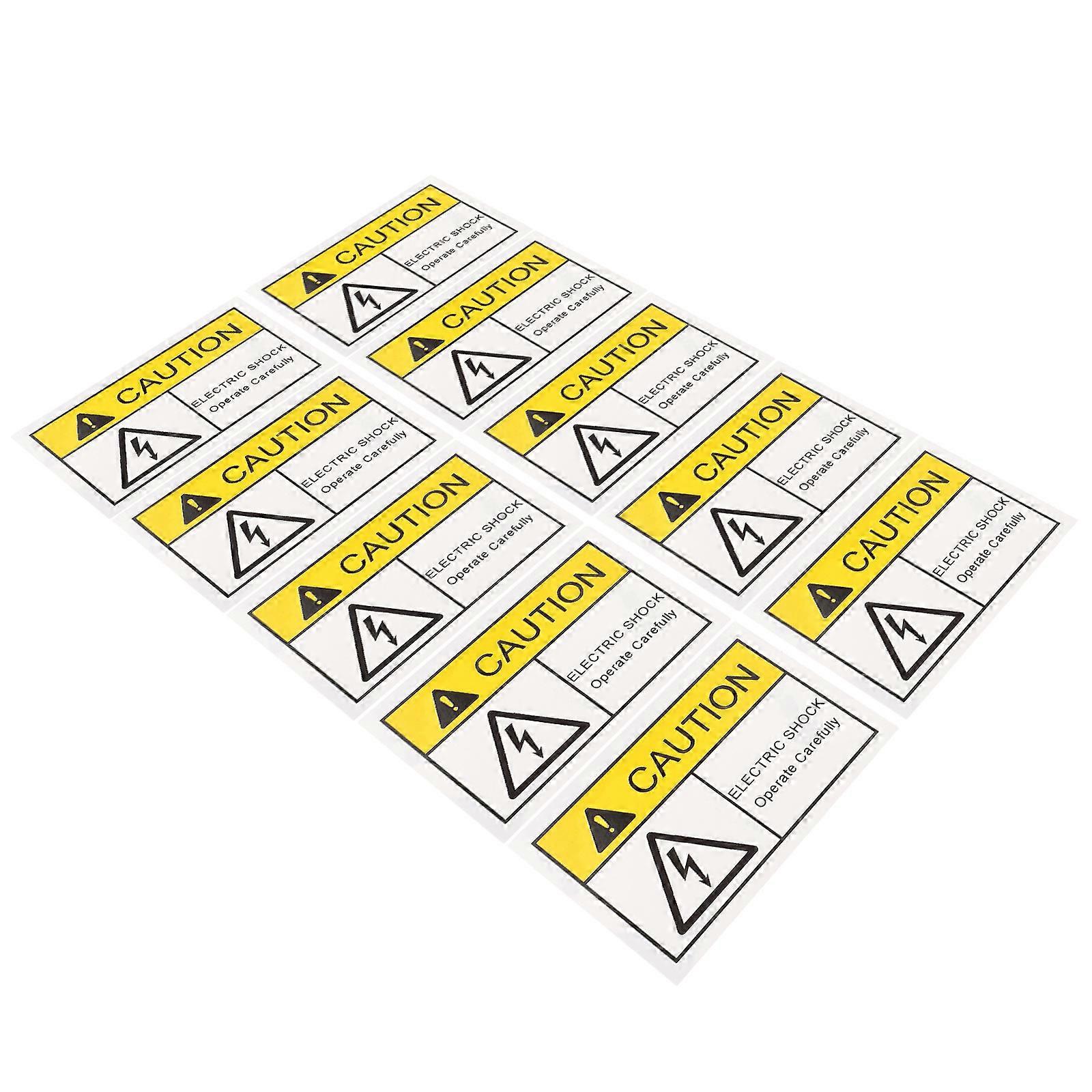 Electric Shock Warning Stickers Adhesive Labels for Indication 10Pcs
