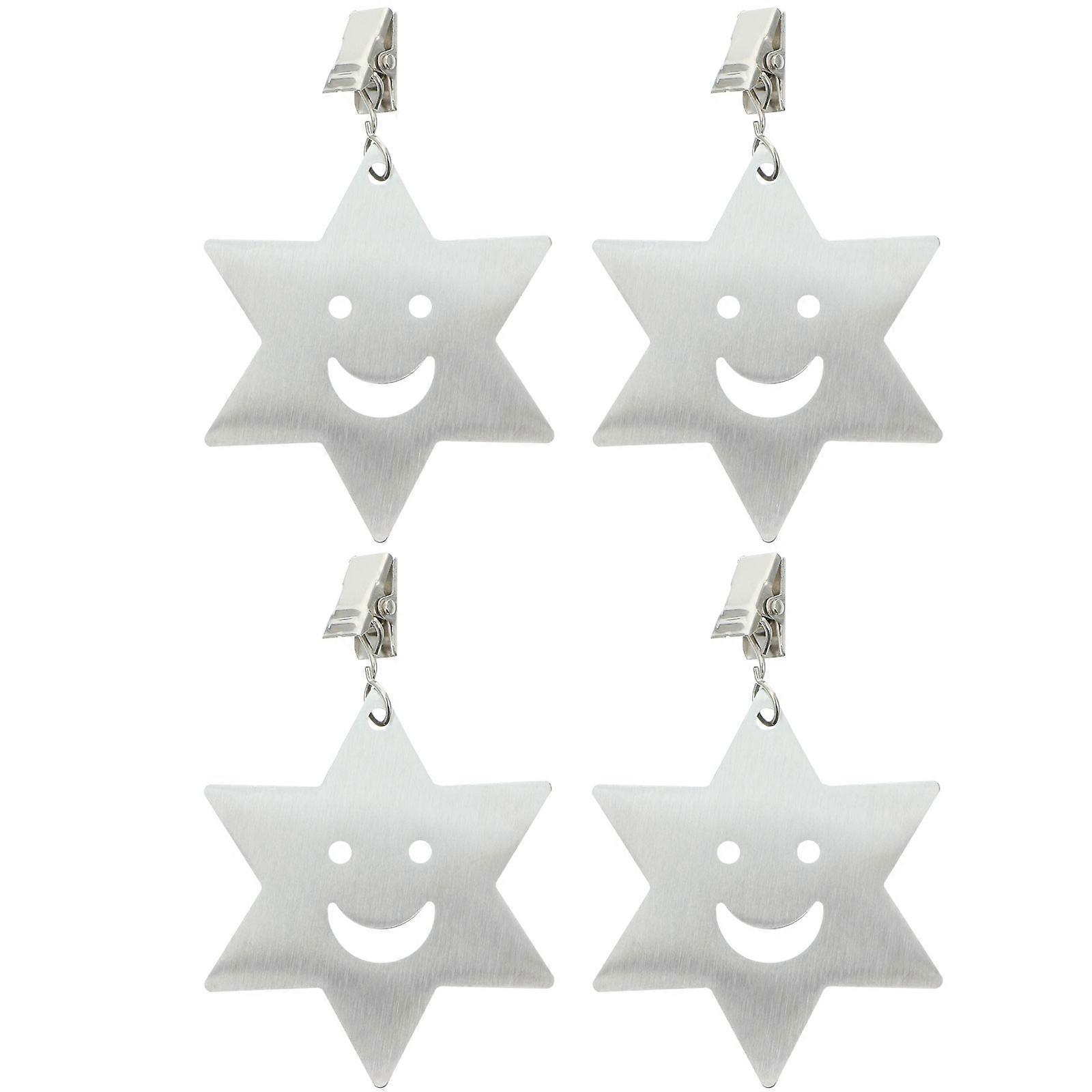 Stainless Steel Tablecloth Weights Silver Pendant for 8Pcs Kit