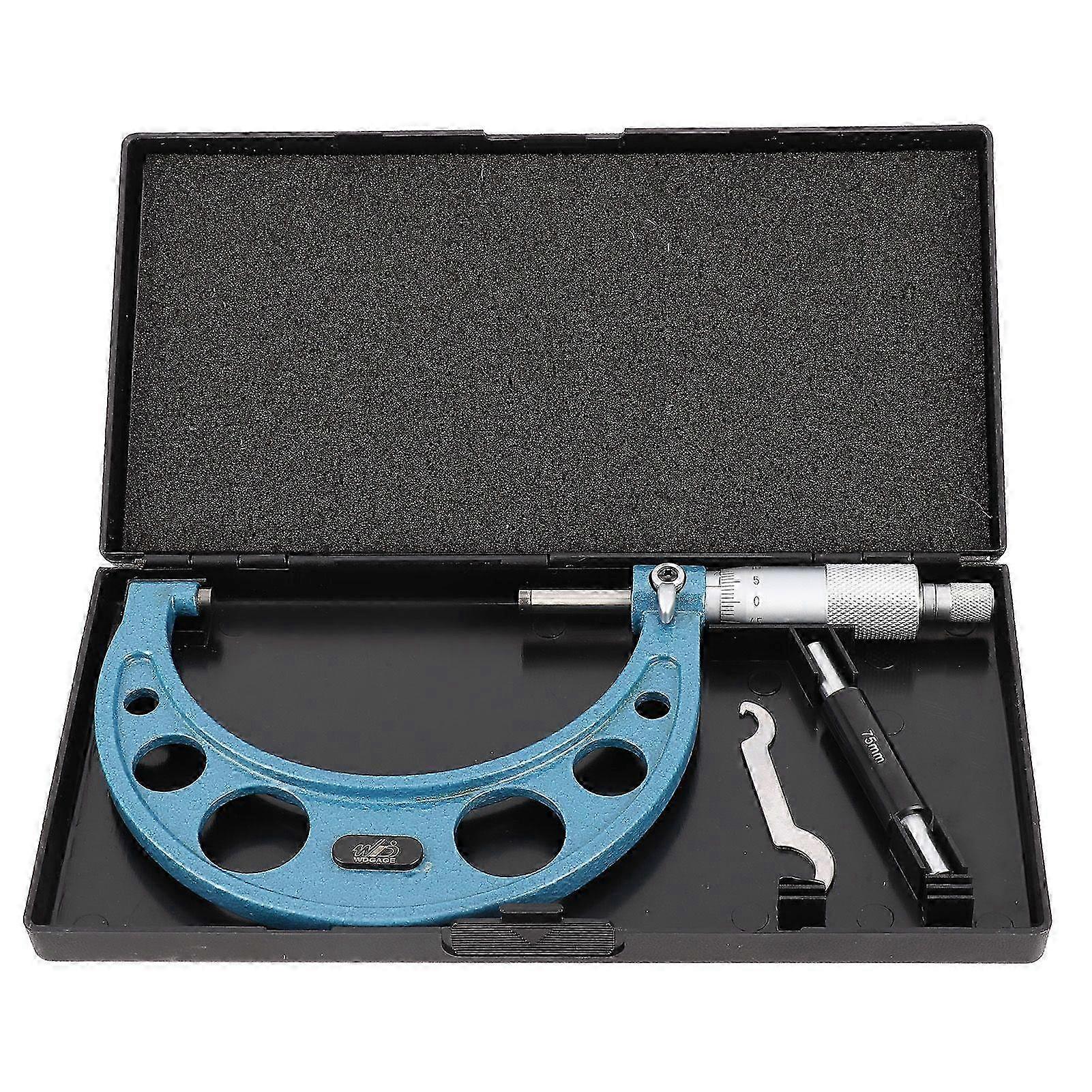 Micrometer Spiral Outside Measuring Calipers Mechanical Structure Locking Device 75-100mm