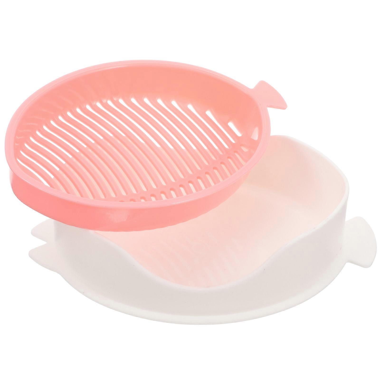 Practical Soilless Cat Grass Box for Planting 2Pcs Pink Plastic Kit