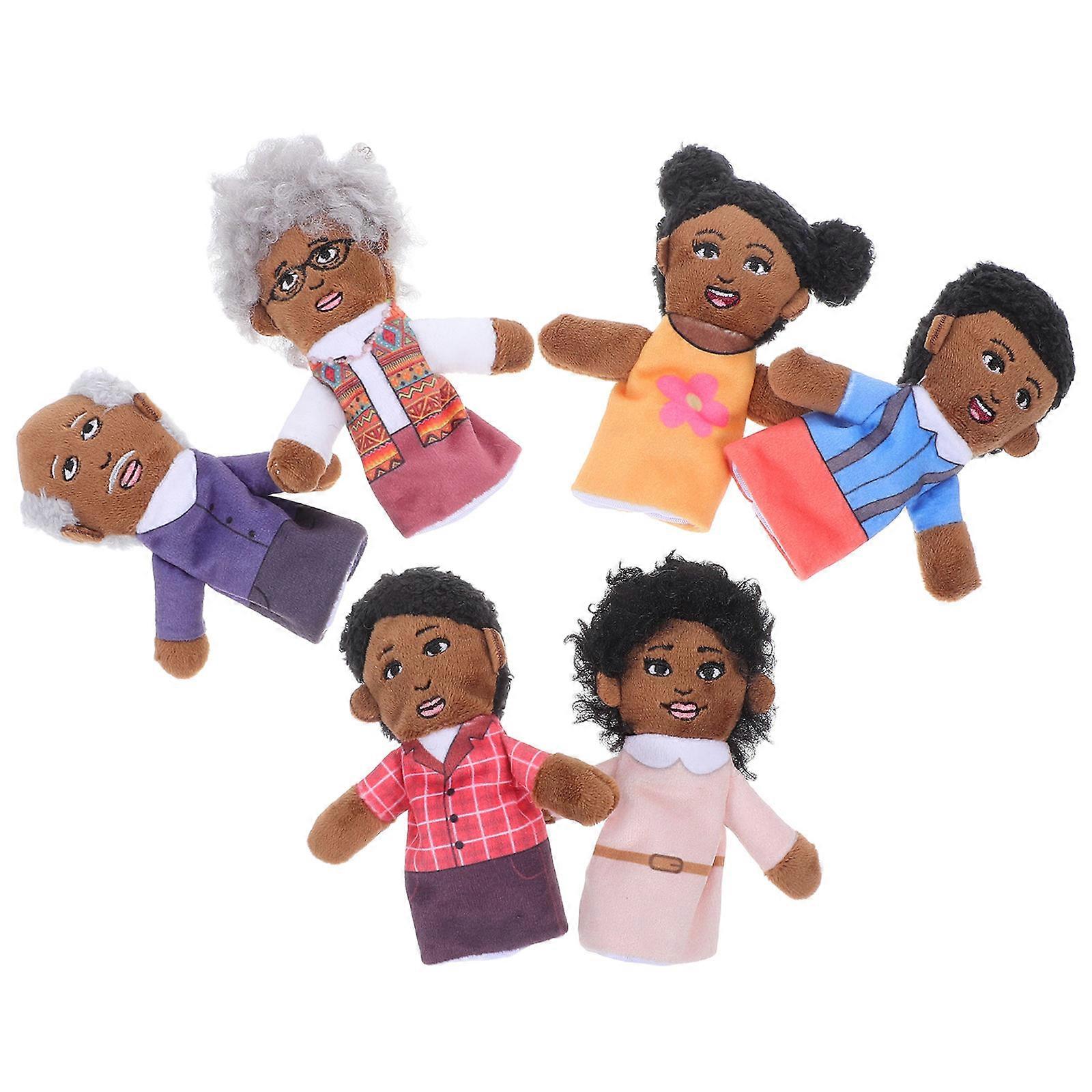 Assorted Color Family Plush Finger Puppets for Toddler Story Play 30Pcs
