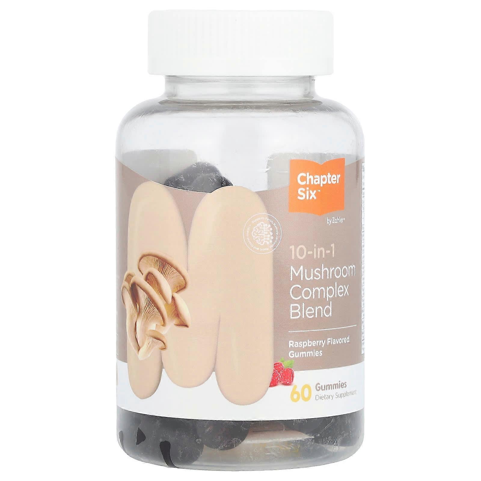 10-in-1 Mushroom Complex Blend Gummies, Raspberry, 60 Gummies