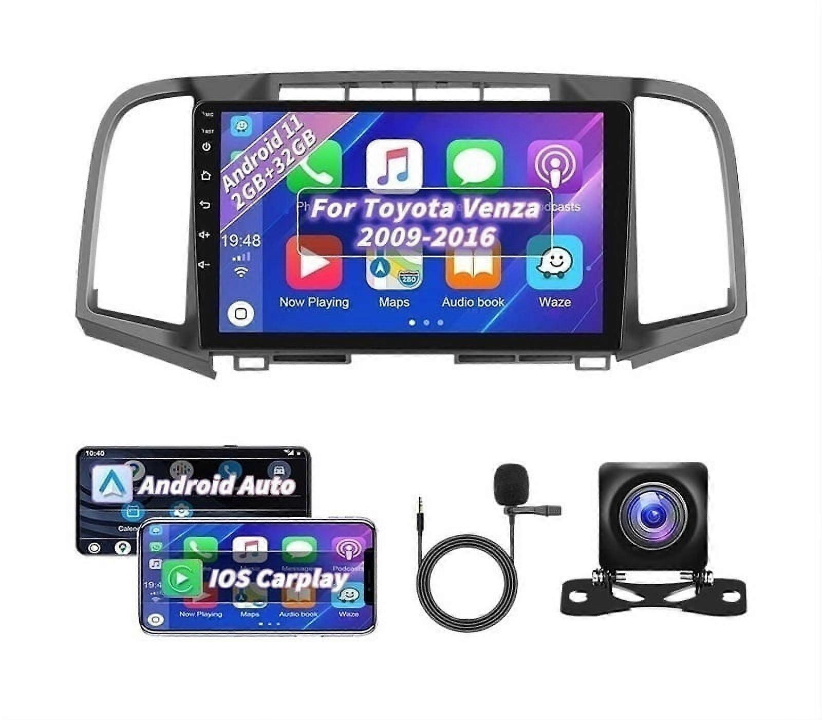 Stereo Radio for Toyota Venza 2009-2016 Android Carplay GPS 2+32G
