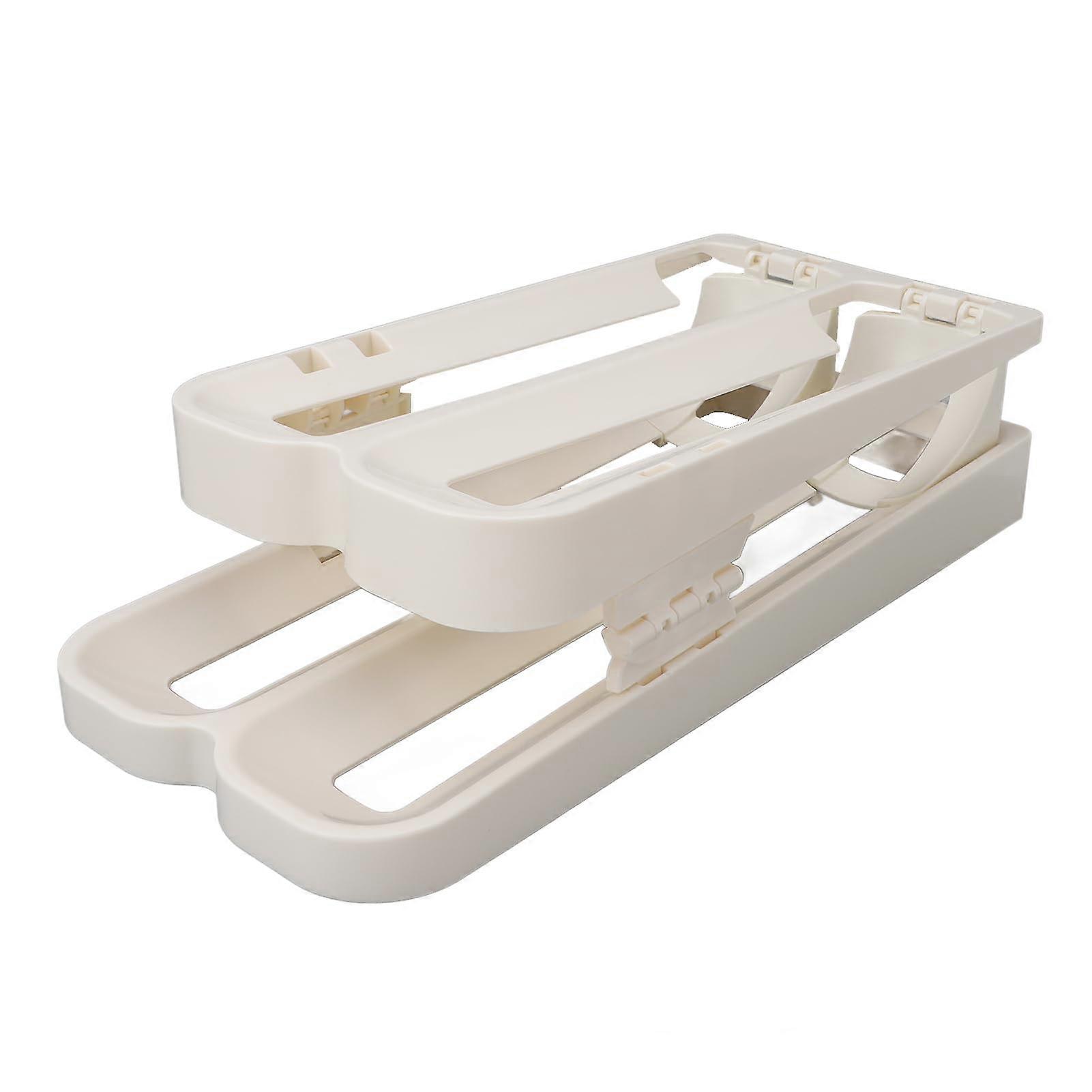Egg Dispenser Refrigerator Foldable Rolling Egg Organizer SpaceSaving Fridge Egg Holder For Home Kitchen Storage