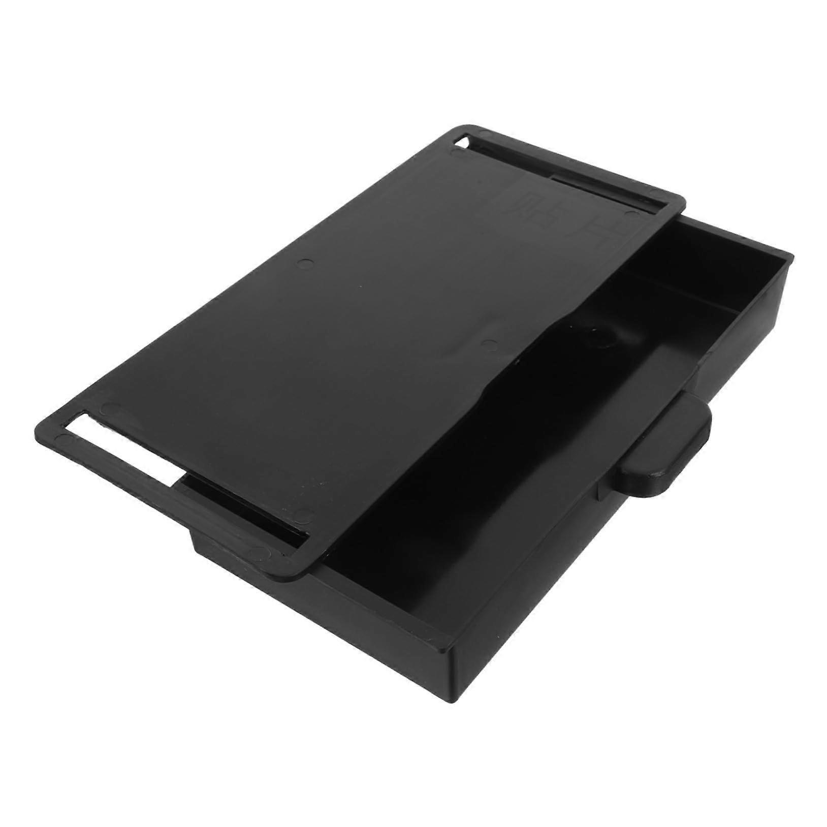 SelfAdhesive Under Desk Storage Nodrill Hidden SlideOut Organizer For Home Office Classroom, Large Capacity, Black