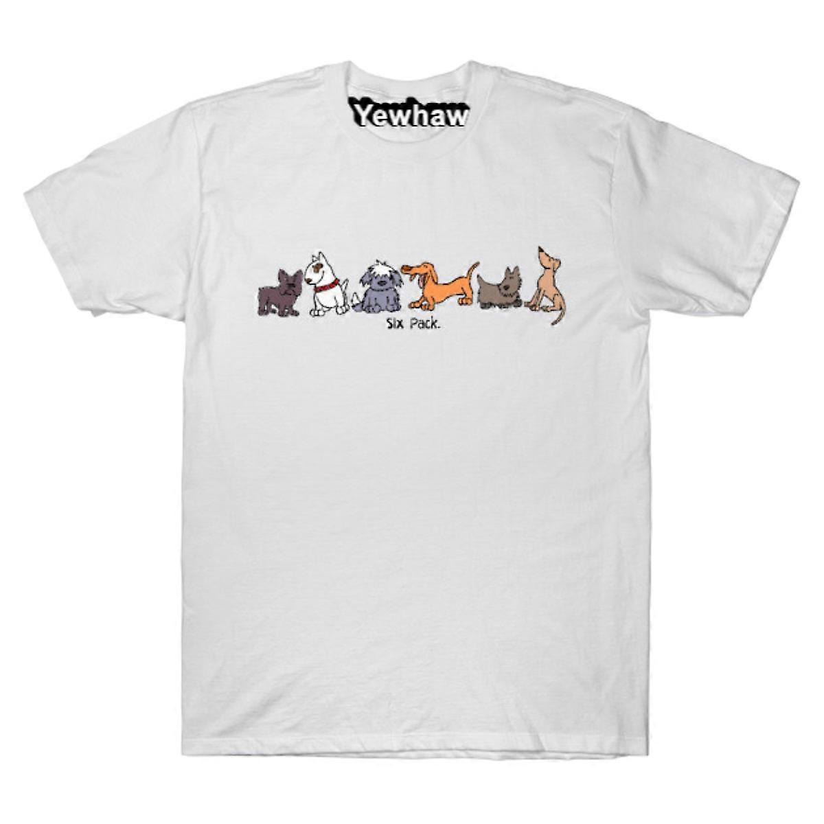 Șase pachete de câini Tricou pentru câini de desene animate Dog Lover Tee