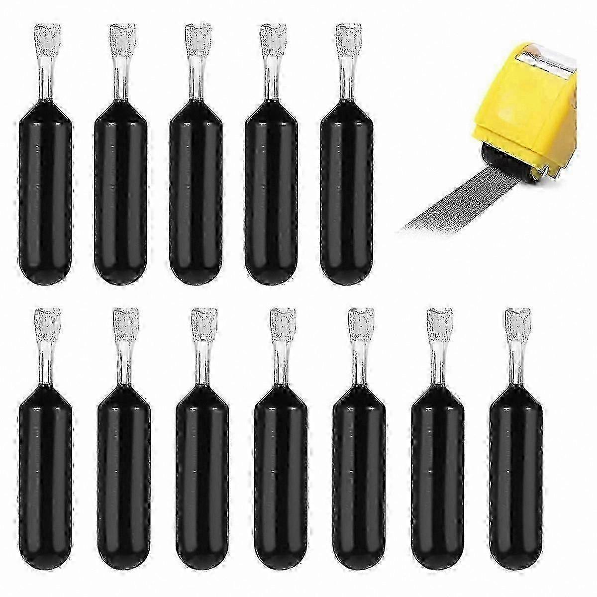 12-Pack Ink Refills for ID Stamp Rollers, Confidential Address Cover