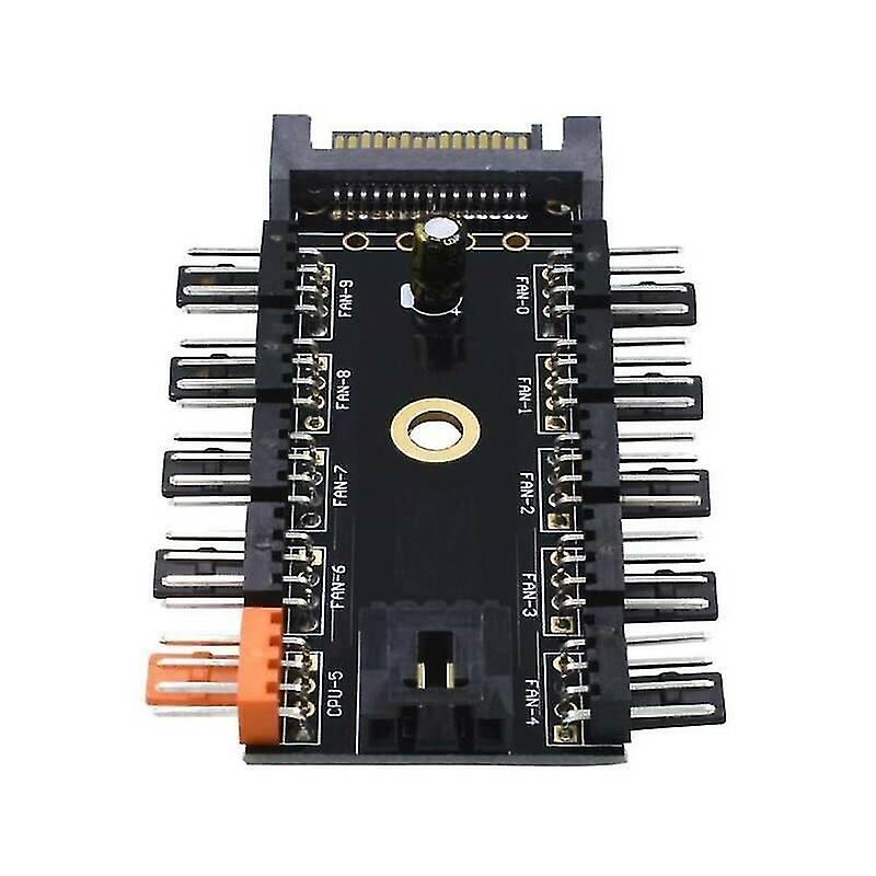 Computer System Cooling Parts Sata 1 To 8 3pin 10 4pin Cooler Cooling Fan Multi Way Splitter Hub For Pc