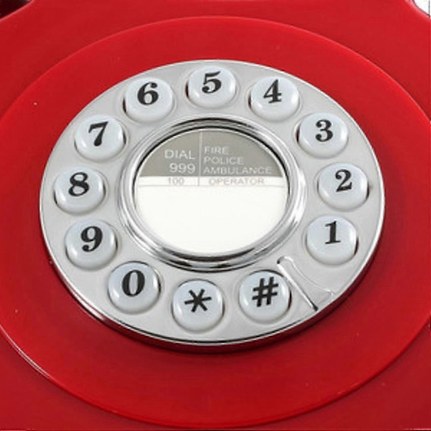 GPO Retro GPO746PBRD 746 Desktop Push Button Telephone - Red [MISC ACCESSORY] Red USA import