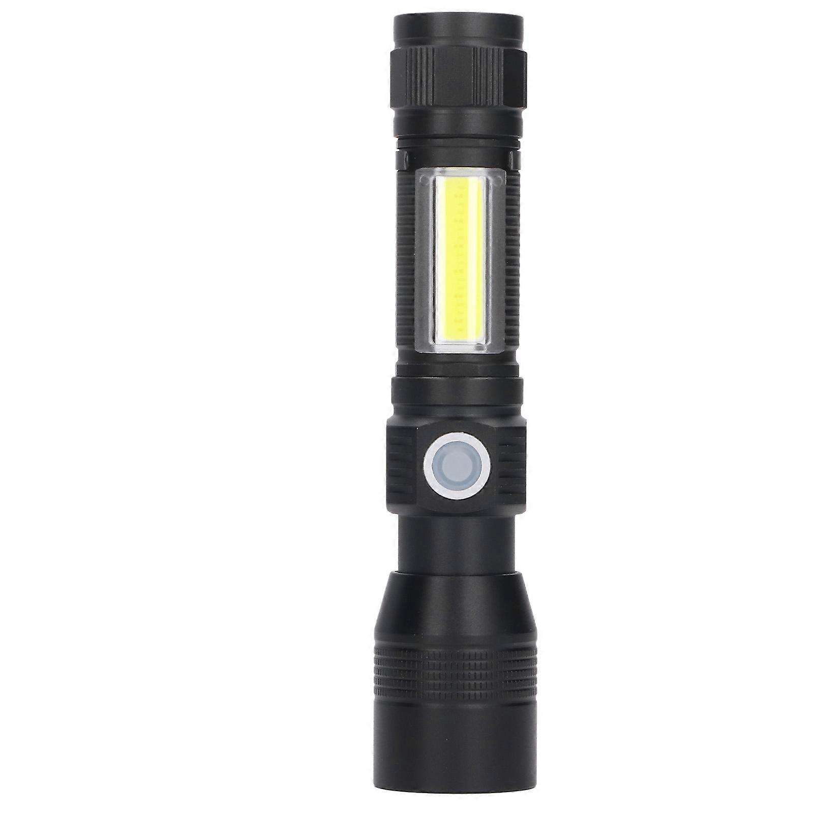 LED Flashlight Rechargeable Torch LED Pocket Flashlight with COB Light Super Bright Magnetic Base 