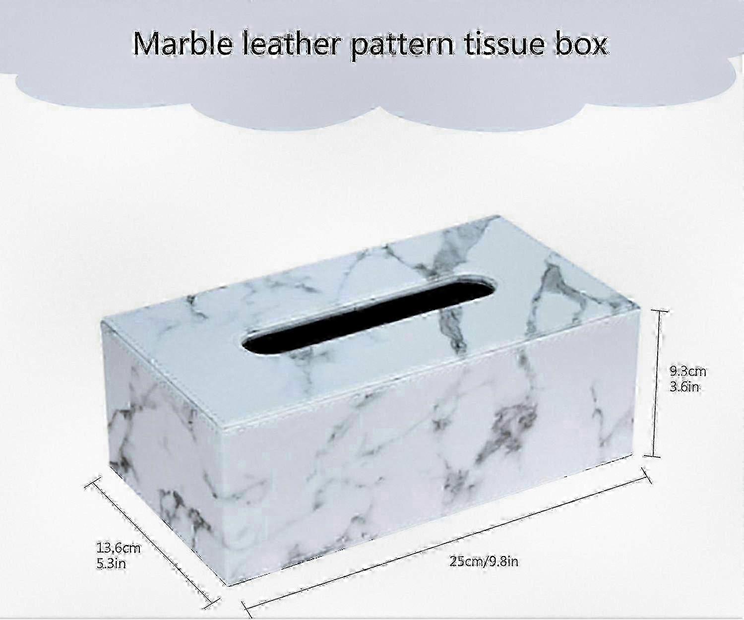 Leather Rectangular Tissue Box Cover for Home and Office Use