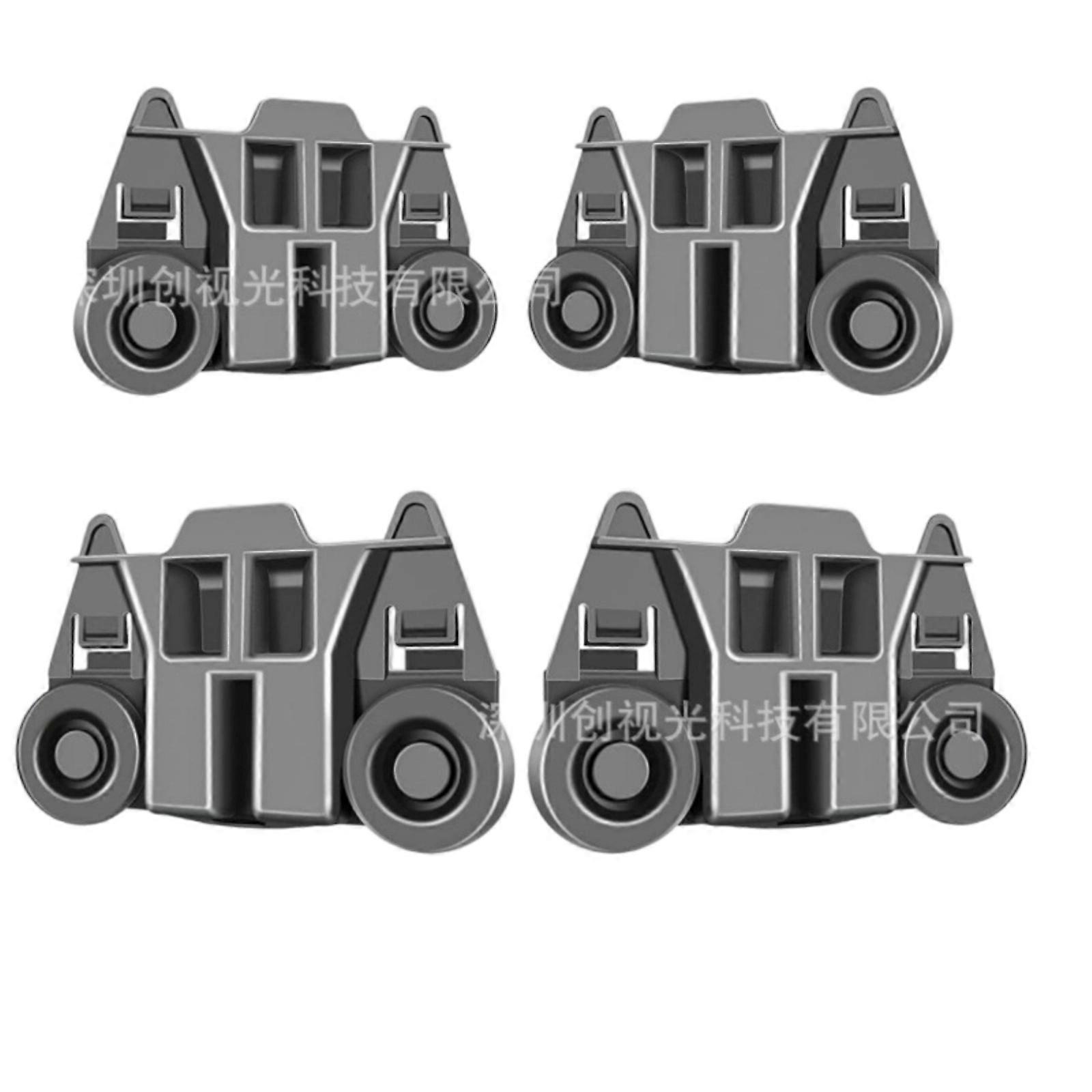 4 Divisions Dishwasher Rack Casters Heat Resistant ABS Building Smooth Sliding Replacement Set Direct current Various Models Multicolor