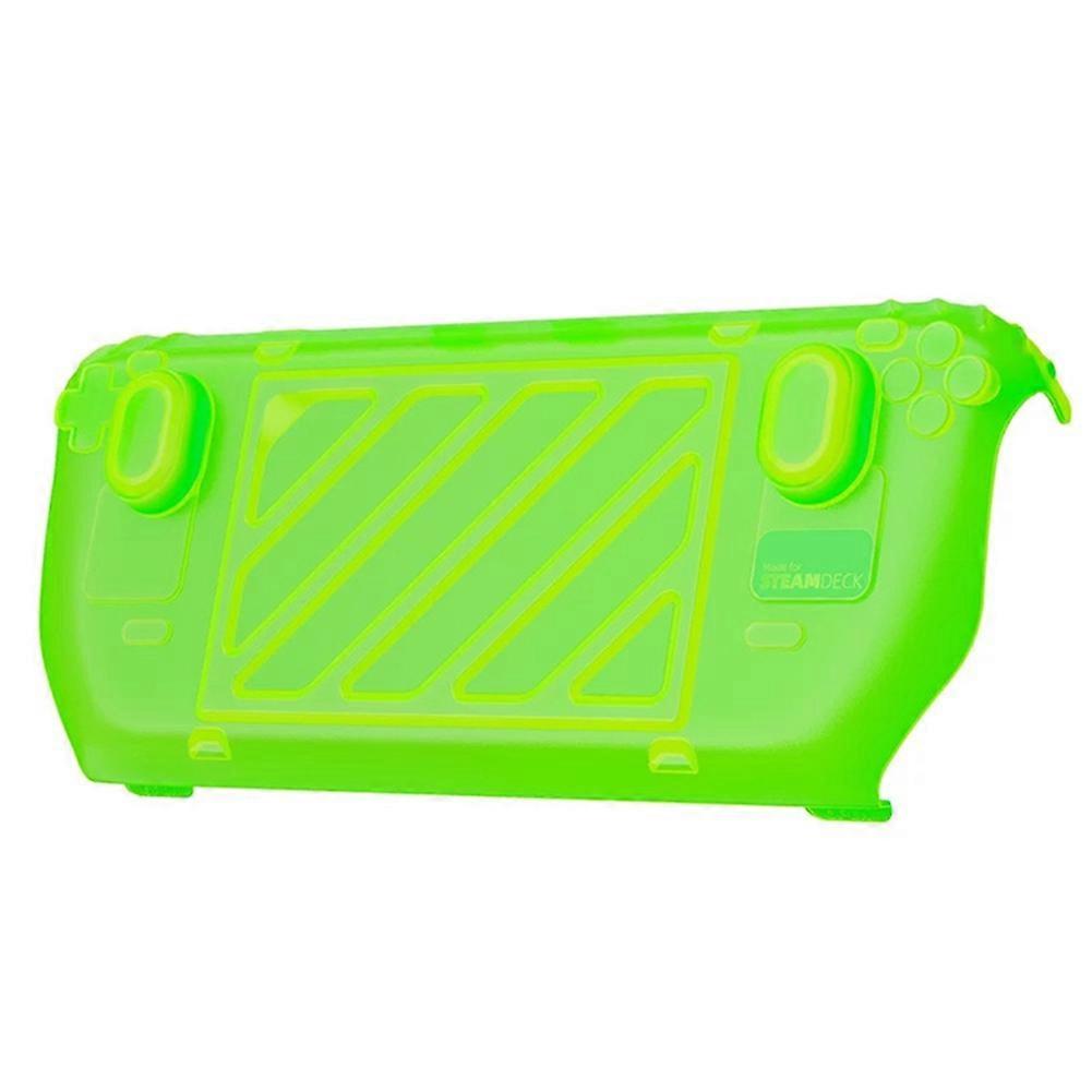 Hard Shell Protective Case for Steam Deck LCD/OLED Front Cover Portable Protective Case Enhanced Gaming Experience Green