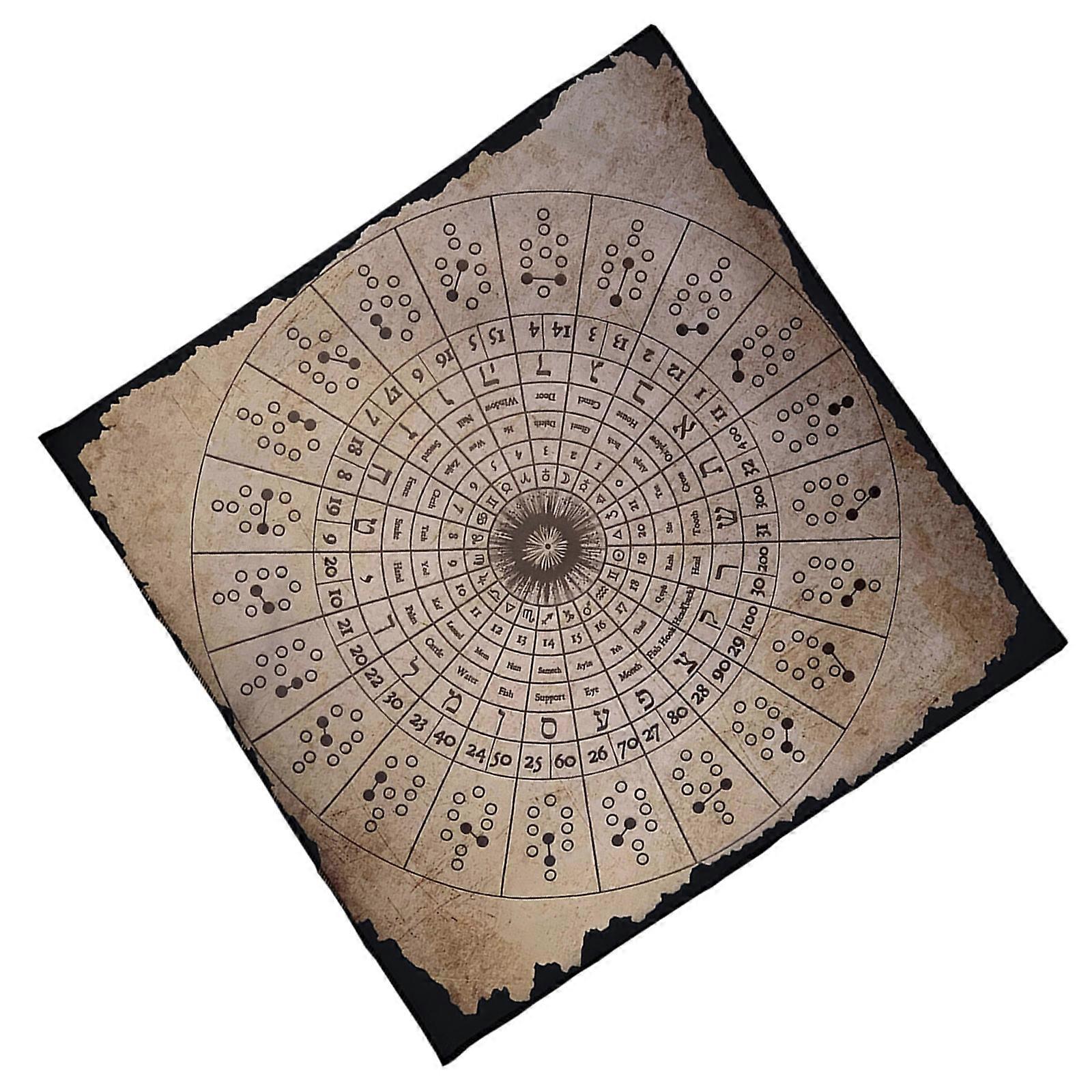 Square Divinations Tapestry Symbol Pattern Astrology Tablecloth Tarots Tablecloth Table Cloth Witchcrafts Supplies  75x75cm