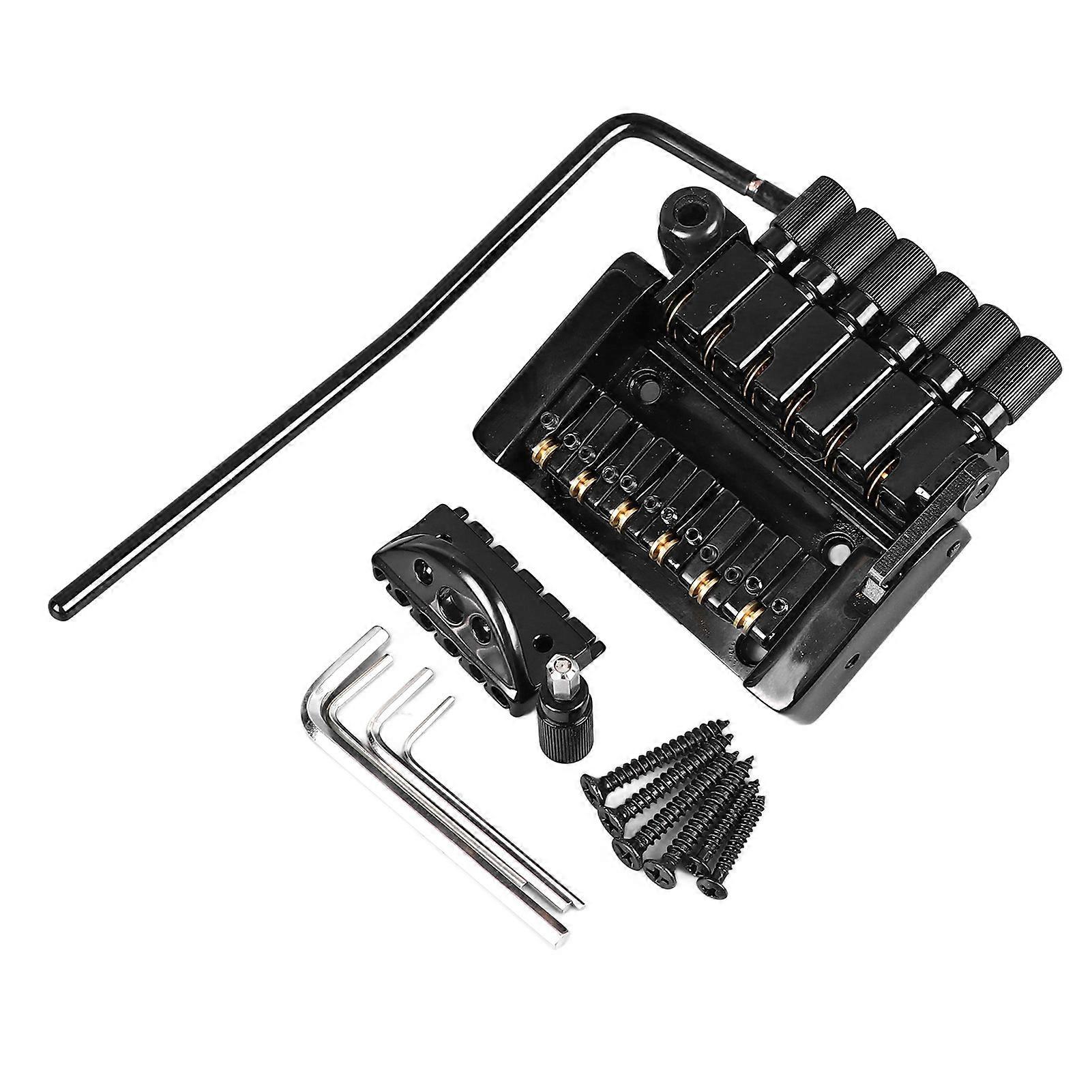 Huvudlös Gitarr Bridge Set Stränghållare Rullmutter Tremolo Rocker Elektriska Reservdelar
