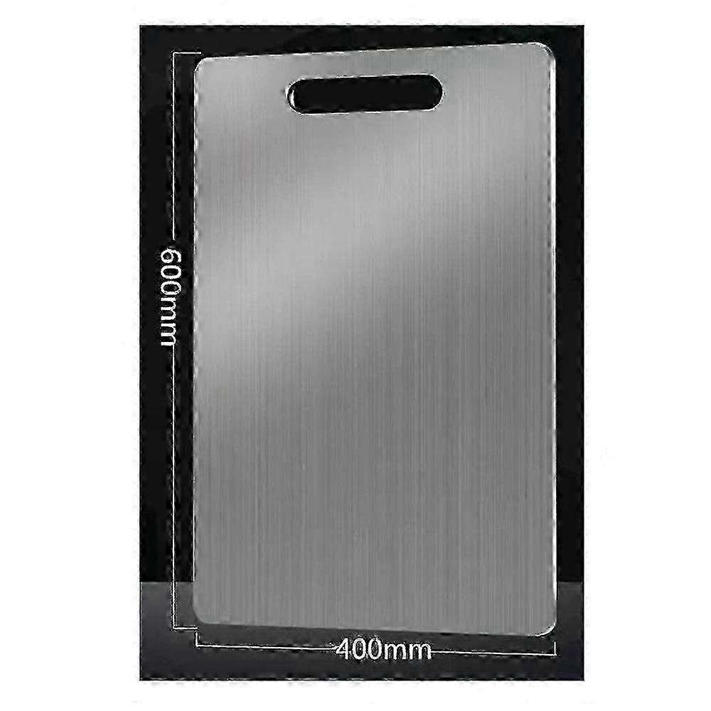 Double-sided titanium chopping board for professional chefs