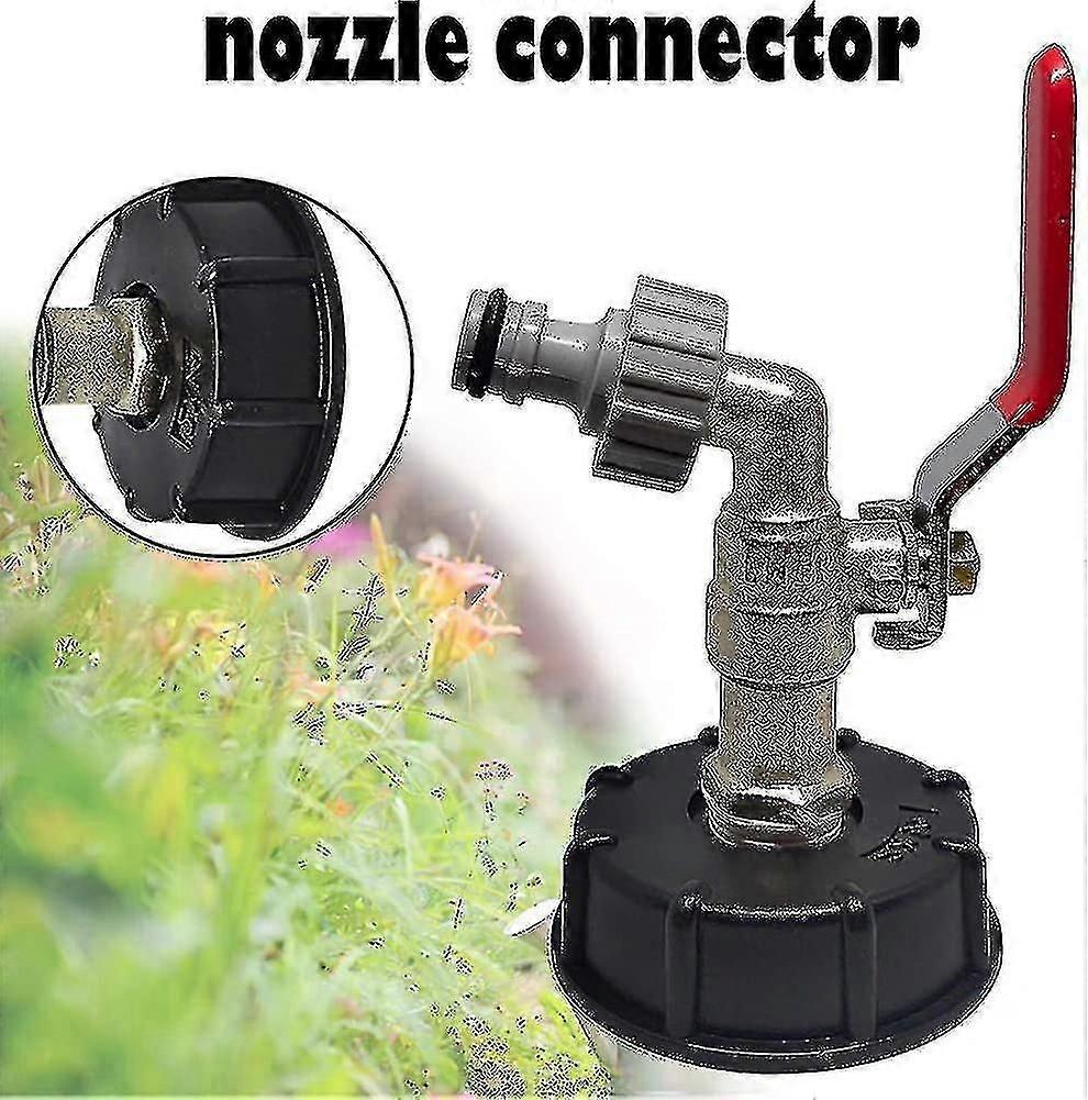 خزان الصنبور 1000l S60x6 ibc الصنبور موصل مع 1/2 "خرطوم موصل استنزاف خزان