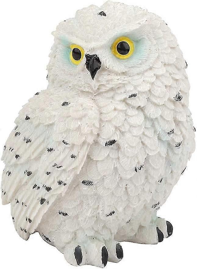 البومة - تماثيل حديقة وشخصيات في الهواء الطلق ، ديكور بومة الشكل - أبيض