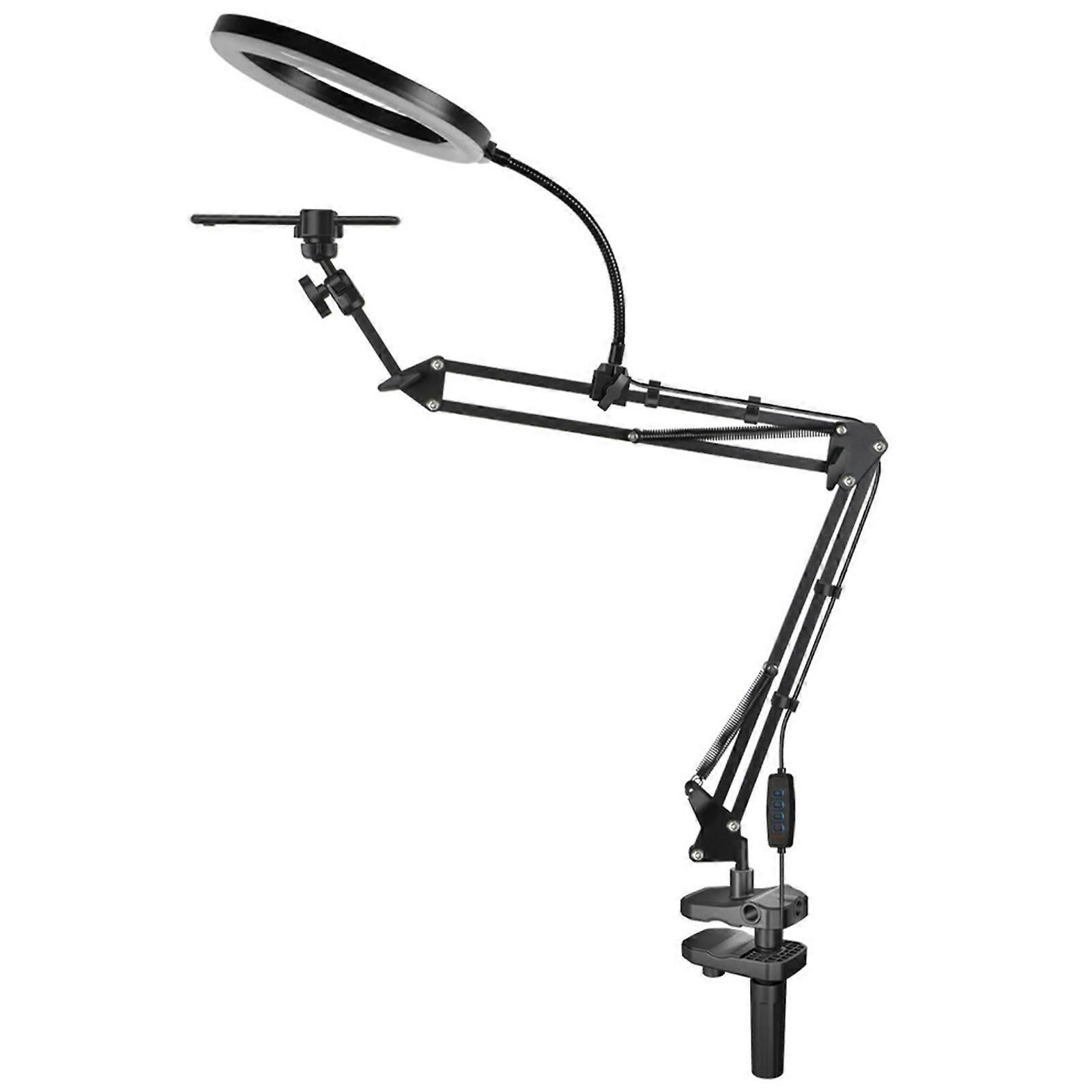 Universals Overhead Camera Mount with Rings Light Fixed Shootings Recording Live Streaming Selfie Stick Easy to Use Multicolor