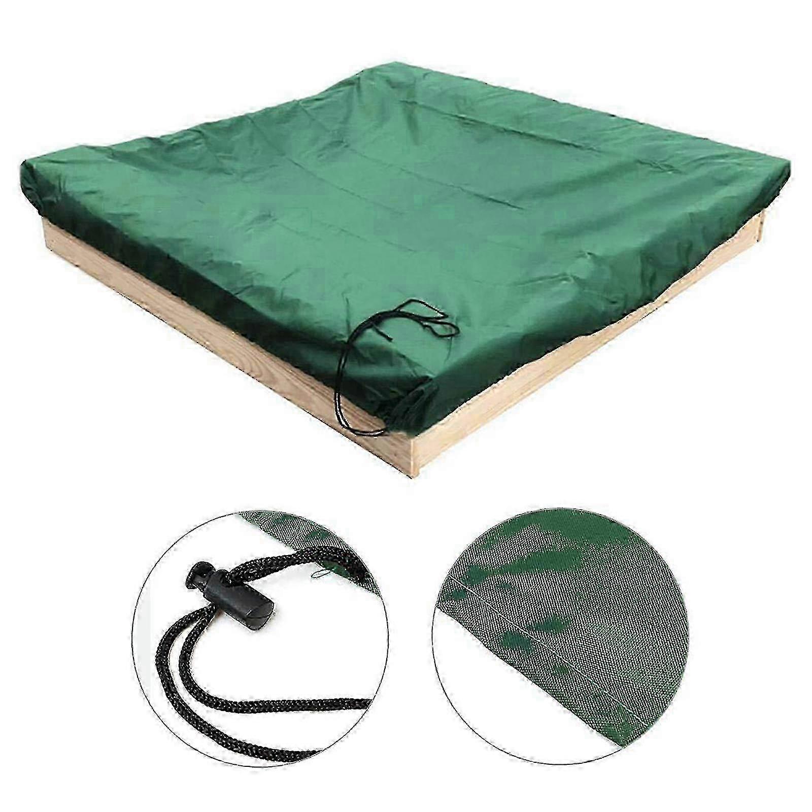Protective Cover Waterproof Square Sandbox Canopy Sun Protection Away From Dust And Rain Drawstring