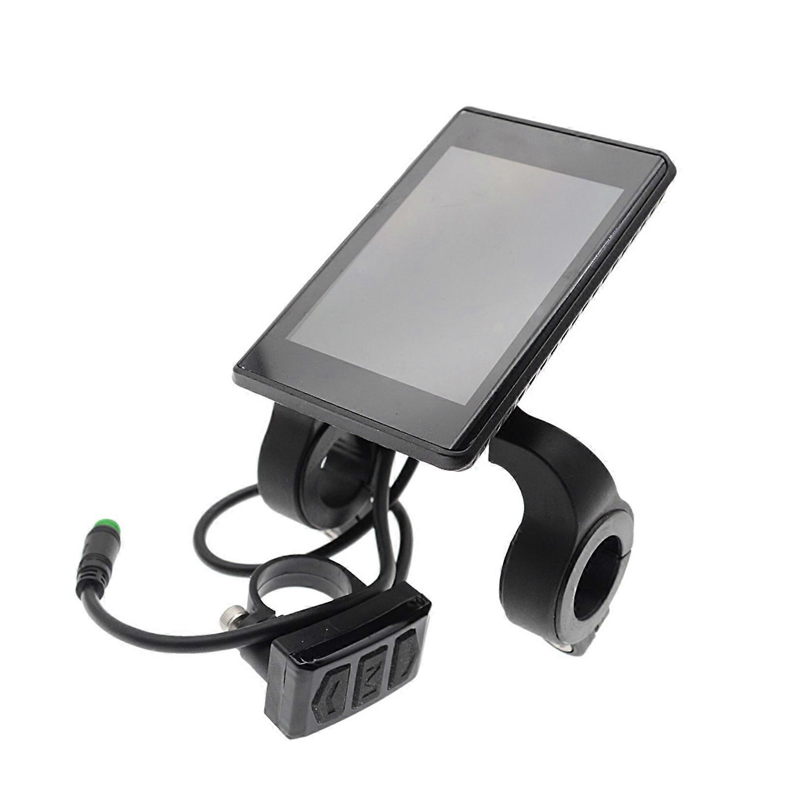 LCD Speed Display Meter With Impermeable Couplings ABS Housing Global 2.2CM Handlebars Installation Constructed In USB Charging Port Multicolor